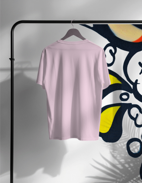 Baby_Pink_Back Laziness is my BFF oversized t-Shirt for Men and Women (Light Baby Pink)