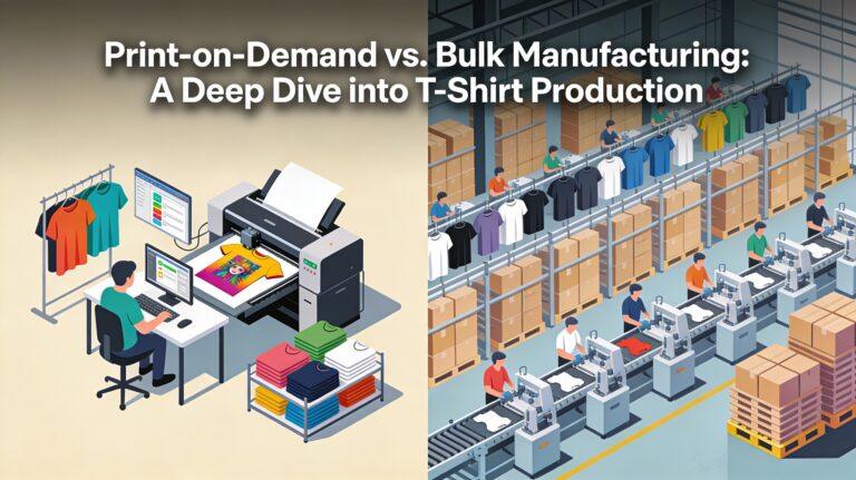 Print-on-Demand vs. Bulk Manufacturing: A Deep Dive into T-Shirt Production featured image
