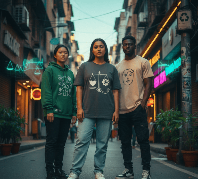 Social commentary through graphic t-shirts