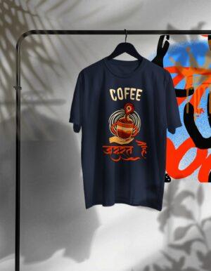 Coffee is a Necessity Navy Blue Front