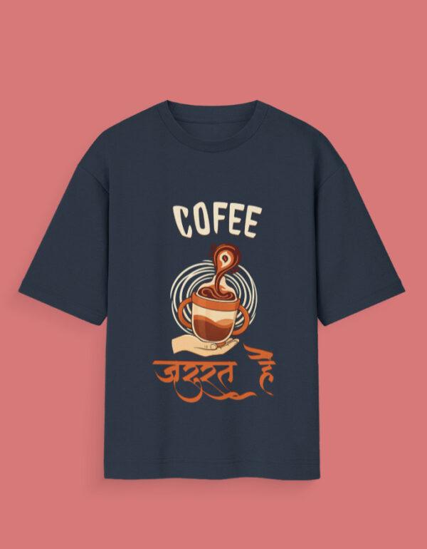 Coffee is a Necessity Navy Blue